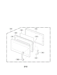 Door Parts parts for Lg Microwave MV1604ST01 from AppliancePartsPros.com