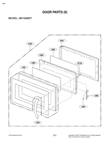Door Parts Ii parts for Lg Microwave MV1608ST from AppliancePartsPros.com