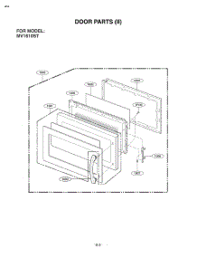 Door Parts Ii parts for Lg Microwave MV1610ST from AppliancePartsPros.com