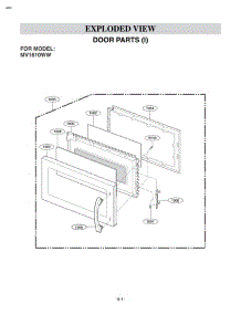 Door Parts I  Exploded View parts for Lg Microwave MV1610WW from AppliancePartsPros.com