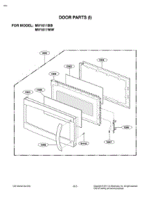 Door Parts I parts for Lg Microwave MV1611BB from AppliancePartsPros.com