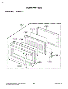 Door Parts Ii parts for Lg Microwave MV1611ST from AppliancePartsPros.com
