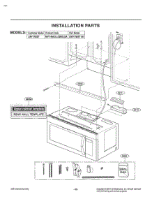 Installation Parts parts for Lg Microwave MV1746AD from AppliancePartsPros.com