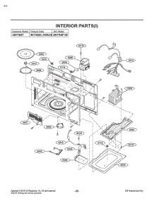 Interior Parts() parts for Lg Microwave MV1746ADL from AppliancePartsPros.com