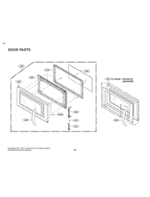 Door Parts parts for Lg Microwave MV1843ASDL from AppliancePartsPros.com