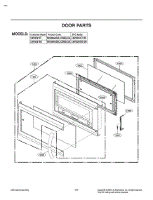 Door Parts parts for Lg Microwave MV2094ASDL from AppliancePartsPros.com