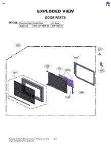 Door Parts parts for Lg Microwave MVEF1323F from AppliancePartsPros.com