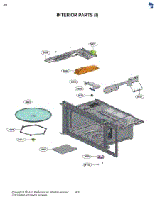 Interior Parts (I) parts for Lg Microwave MVEF1323F from AppliancePartsPros.com