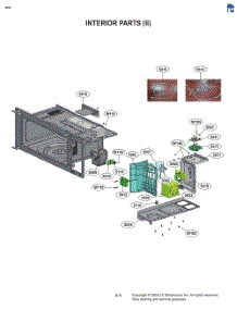 Interior Parts (Ii) parts for Lg Microwave MVEF1323F from AppliancePartsPros.com