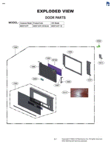 Door Parts parts for Lg Microwave MVEF1337F from AppliancePartsPros.com