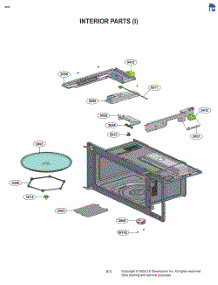 Interior Parts (I) parts for Lg Microwave MVEF1337F from AppliancePartsPros.com