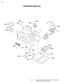 Interior Parts (I) parts for Lg Microwave MVEM1825D from AppliancePartsPros.com