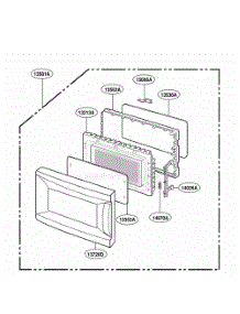 Door Parts parts for Lg Range NNS431WL from AppliancePartsPros.com