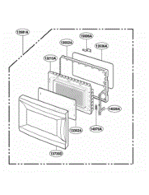 Door Parts parts for Lg Range NNS432BL from AppliancePartsPros.com