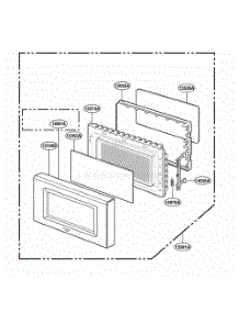 Door Parts parts for Lg Range PLMB186CCC from AppliancePartsPros.com