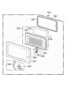 Door Parts parts for Lg Microwave RCS10PBDA from AppliancePartsPros.com