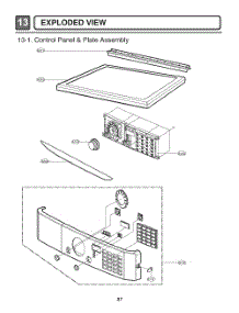 Control Panel And Plate Assembly parts for Lg Dryer RN1044AS from AppliancePartsPros.com