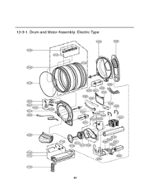 Drum And Motor Assembly parts for Lg Dryer RV1089A1 from AppliancePartsPros.com