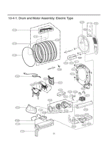 Drum And Motor Assembly parts for Lg Dryer RV1851ESF from AppliancePartsPros.com