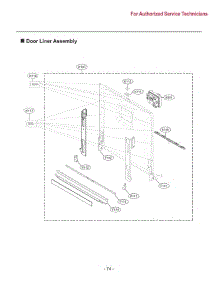 Door Liner parts for Lg Dishwasher SDWD24P3 from AppliancePartsPros.com