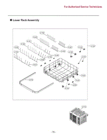 Lower Rack parts for Lg Dishwasher SDWD24P3 from AppliancePartsPros.com