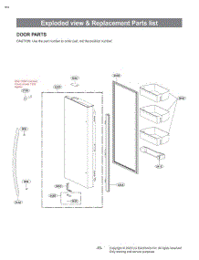 Door Parts parts for Lg Refrigerator SRFB27S3 from AppliancePartsPros.com