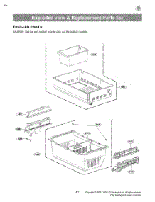 Exploded View & Replacement Parts List parts for Lg Refrigerator SRFB27W3 from AppliancePartsPros.com