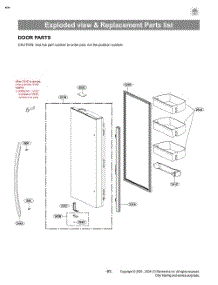 Exploded View & Replacement Parts List parts for Lg Refrigerator SRFB27W3 from AppliancePartsPros.com