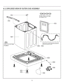 Outer Case Assembly F102f103 parts for Lg Washer T1227AGPPH from AppliancePartsPros.com