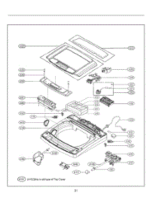 Top Cover parts for Lg Washer T1327AGPP5 from AppliancePartsPros.com