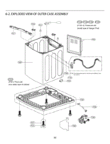 Outer Case Assembly parts for Lg Washer T1335ADFP from AppliancePartsPros.com
