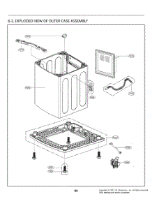 Outer Case Assembly parts for Lg Washer T1483EFFTW from AppliancePartsPros.com