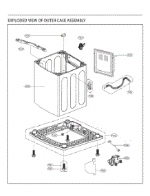 Outer Case Assembly parts for Lg Washer T1660HGPP from AppliancePartsPros.com