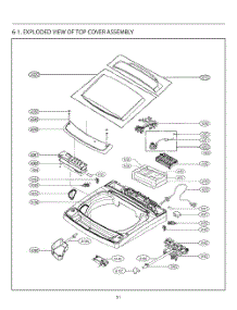 Top Cover Assembly parts for Lg Washer T1742WGPV from AppliancePartsPros.com