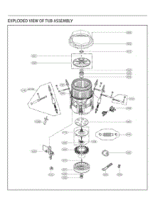 Tub Assembly parts for Lg Washer T1743HDFSP from AppliancePartsPros.com