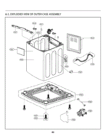Outer Case Assembly parts for Lg Washer T1772HFFS from AppliancePartsPros.com
