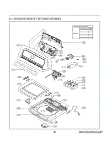 Top Cover Assembly parts for Lg Washer T17A1EFHT5 from AppliancePartsPros.com