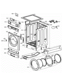 Control Panel And Cabinet And Cabinet Cover Assembly - Single Card  /  Opl Type parts for Lg Washer TCD1870CGS from AppliancePartsPros.com