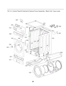 Control Panel & Cabinet & Cabinet Cover Assembly parts for Lg Dryer TCD1870QGG from AppliancePartsPros.com