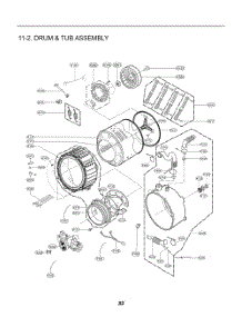 Drum And Tub Assembly parts for Lg Washer TCWM2013QD3 from AppliancePartsPros.com