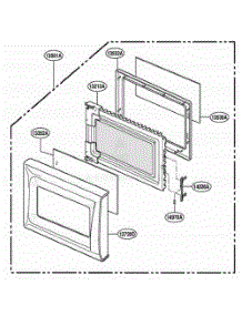 Door Parts parts for Lg Microwave UMC1061AAW from AppliancePartsPros.com