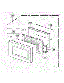 Door Parts parts for Lg Microwave UMC5200AAB from AppliancePartsPros.com
