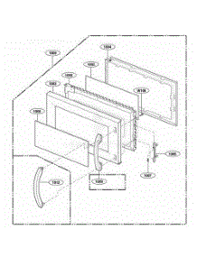 Door Parts parts for Lg Microwave UMV1152BAW from AppliancePartsPros.com