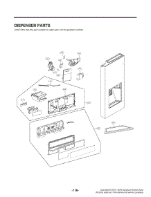 Dispenser Parts parts for Lg Refrigerator UPFXC2466S from AppliancePartsPros.com