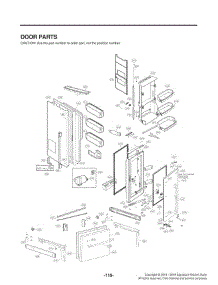Door Parts parts for Lg Refrigerator UPFXC2466S from AppliancePartsPros.com