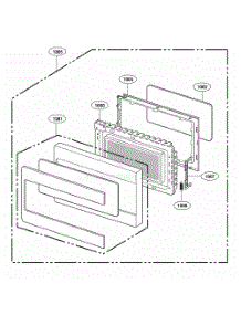 Door Parts parts for Lg Range UPRM3010ST from AppliancePartsPros.com