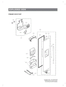 Freezer Door Part parts for Lg Refrigerator UPSXB2627S from AppliancePartsPros.com