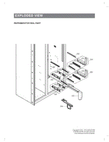 Refrigerator Rail Part parts for Lg Refrigerator UPSXB2627S from AppliancePartsPros.com
