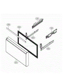 Middle Compartment Door parts for Lg Refrigerator URETC1408N from AppliancePartsPros.com