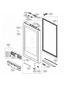 Top Compartment Door - Frame parts for Lg Refrigerator URETC1408N from AppliancePartsPros.com